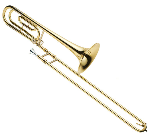 J.Michael TB550M Tenor Bass Trombone (Bb/F) Clear Lacquer Finish with Semi-Hard Case