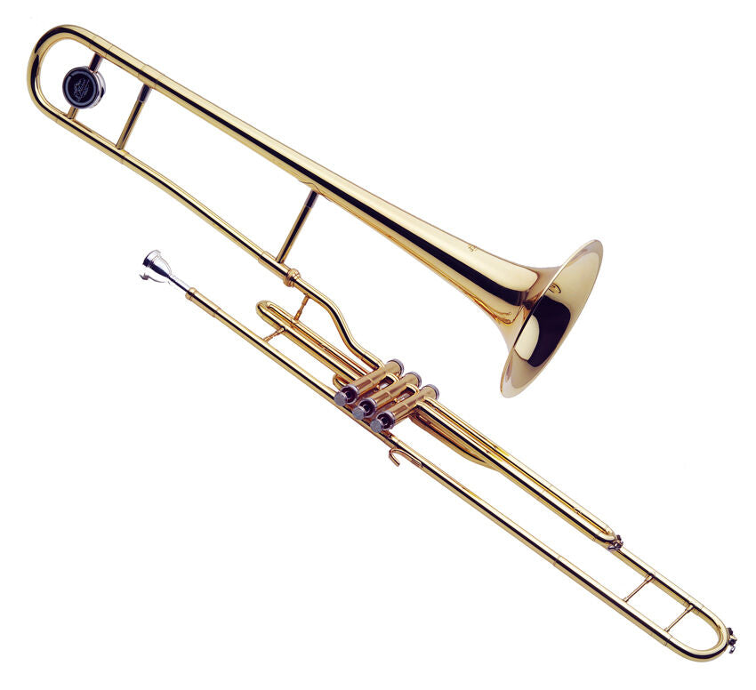 J.Michael TB600V Bb Valve Trombone with Clear Lacquer Finish and Semi-hard Carrying Case