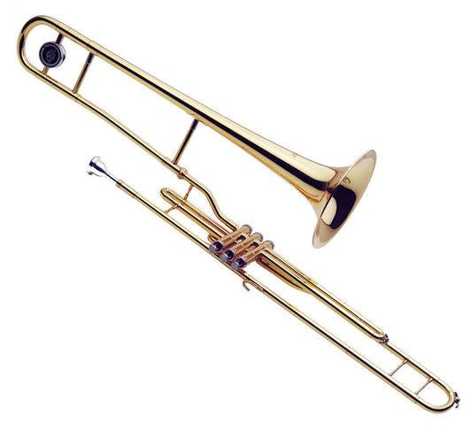 J.Michael TB600V Bb Valve Trombone with Clear Lacquer Finish and Semi-hard Carrying Case