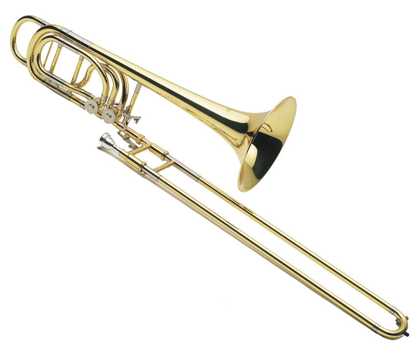 J.Michael TB900 Bass Trombone Bb/F/G/Eb & Bb/F/Gb/D Clear Lacquer Finish with Semi-hard Carrying Case