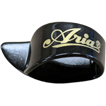 Aria Large Plastic Thumb Picks Black Finish 12-Pack