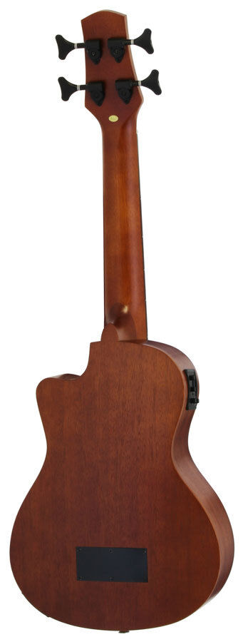 Aria AU-Series Fretless Bass Ukulele with Cutaway and On-Board Pre-Amp — view 2