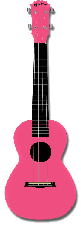 Kealoha Concert Ukulele Plain Pink ABS Resin Body