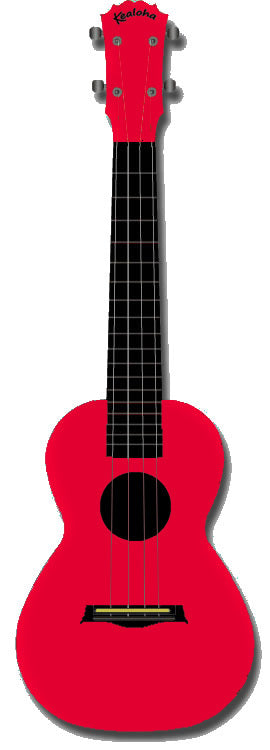Kealoha Concert Ukulele Plain Red ABS Resin Body