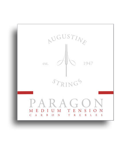 Augustine Paragon Red Medium Tension Carbon Trebles and Silver Basses Classical Guitar Strings