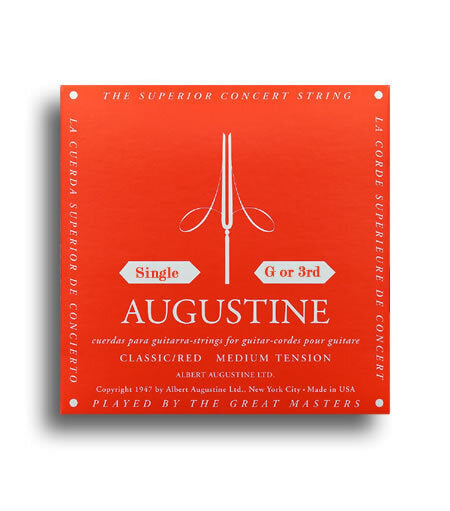Augustine Classic Red Regular Tension G-3rd Single Classical Guitar String