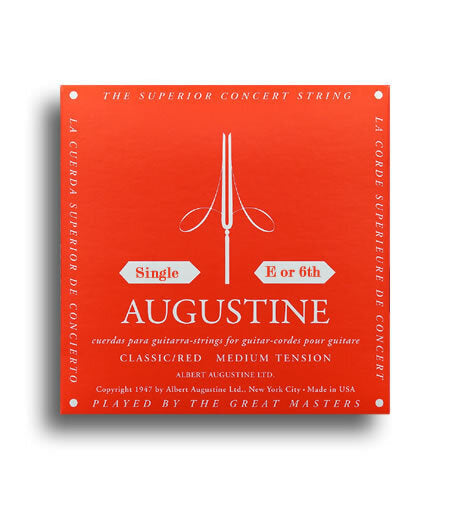 Augustine Classic Red Medium Tension E-6th Single Classical Guitar String