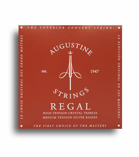 Augustine Regal Red Classical Guitar Strings - High Tension Crystal Trebles / Medium Tension Silver Basses