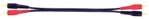 AMS AUM3 003 Ft Cable 2 X Rca To 2 X Rca Moulded Male Plu