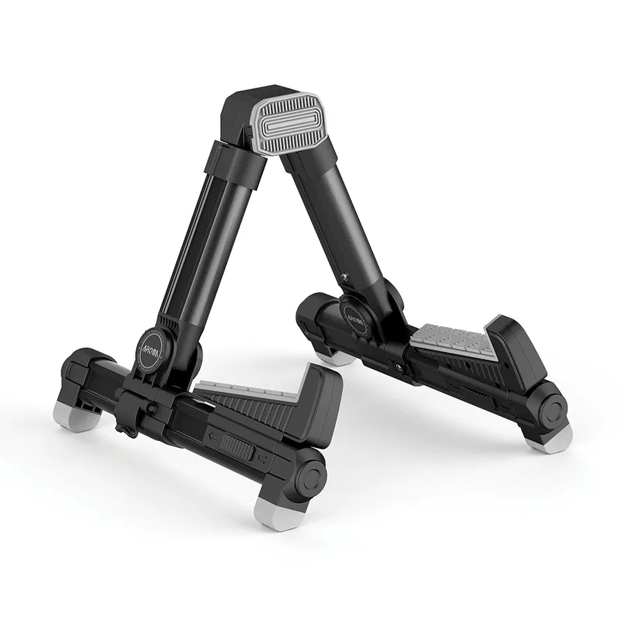 Aroma Black Ukulele & Violin Stand - Folds Down, Lightweight Aluminium, Silicon Pads, Eco-Friendly