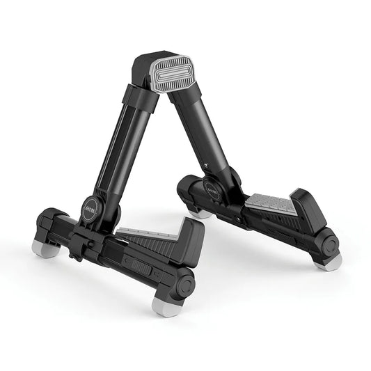 Aroma Black Ukulele & Violin Stand - Folds Down, Lightweight Aluminium, Silicon Pads, Eco-Friendly