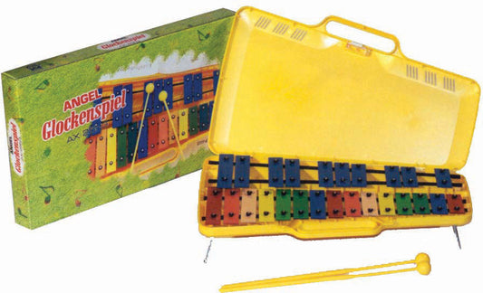 ANGEL Chromatic Glockenspiel  25 coloured metal bars, case, with beaters