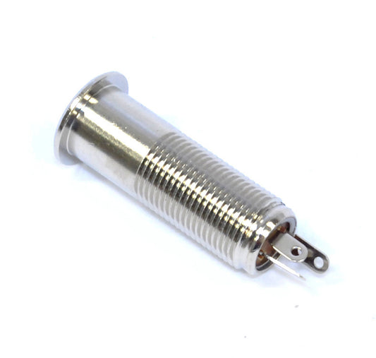 Gotoh Flush Mount Stereo Jack for Solid Body Guitars, Nickel Finish, Includes Nut & Washer, Made in Japan (Pk-1)