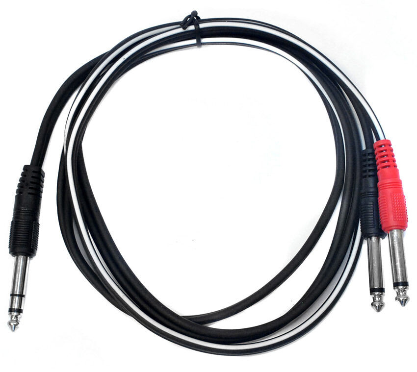 Leem 5ft Y-Cable 1/4" TRS to 2 x 1/4" TS — view 2