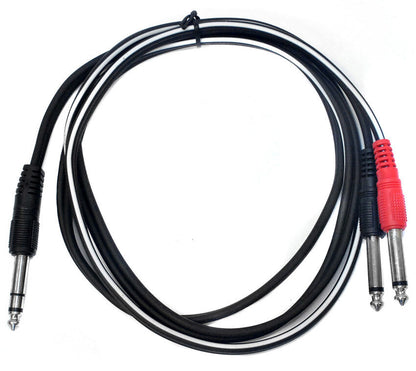 Leem 5ft Y-Cable 1/4" TRS to 2 x 1/4" TS — view 2