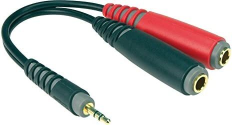 Klotz AYS-3 Short Y Adapter 1 x 6.35mm Stereo Jack Plug to 2 x 6.35mm Mono Jack sockets