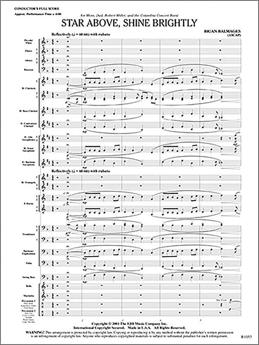 Star Above, Shine Brightly - Brian Balmages - Concert Band Score