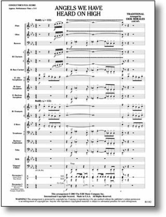 Angels We Have Heard On High Arr Morales (Music Score/Parts) Book