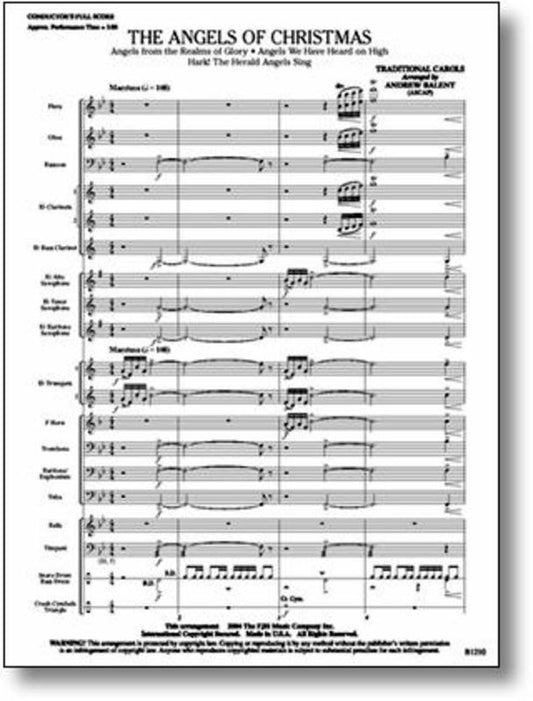 Angels Of Christmas Concert Band Arr Balent (Music Score/Parts) Book