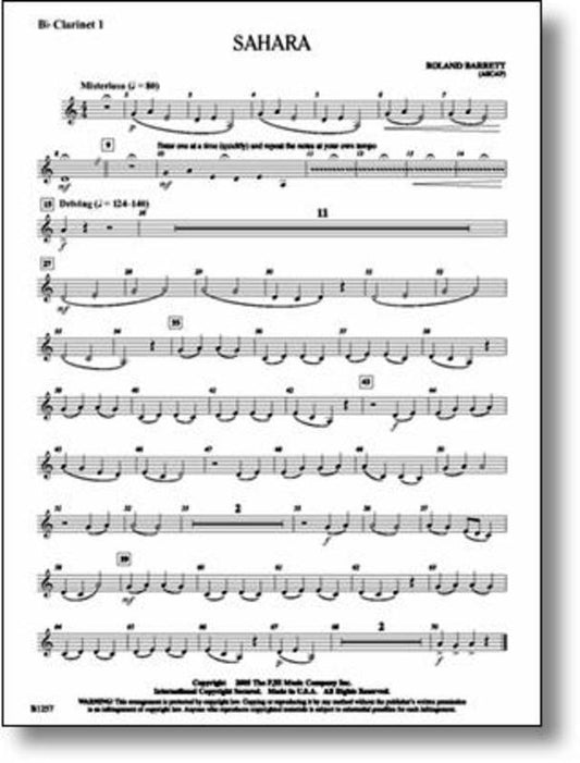 Sahara Concert Band 1 Score/Parts Book