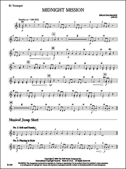 Midnight Mission CB0.5 SC/PTS by Brian Balmages - FJH Music Company, 1 Page