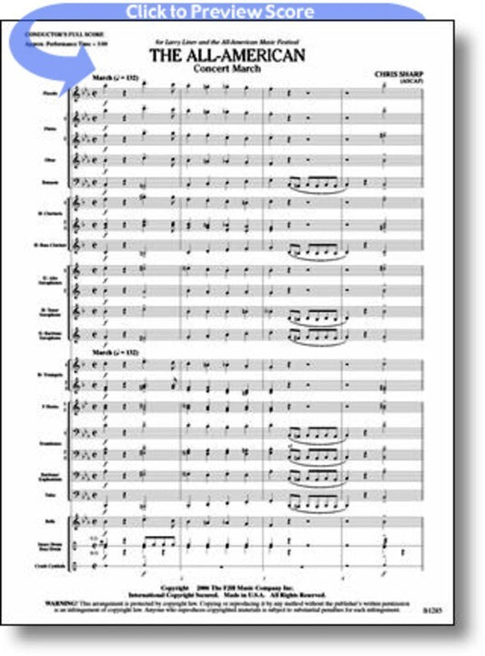 All American Dream Concert March Concert Band Score/Parts Book