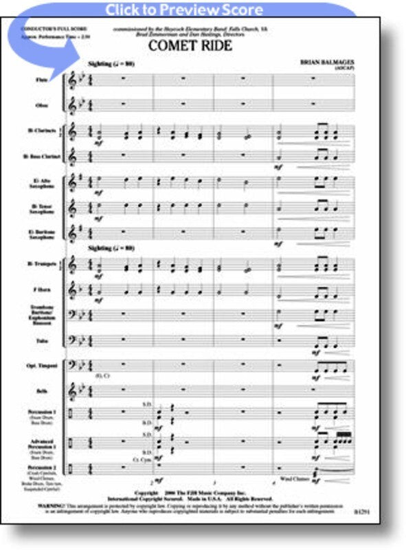 Comet Ride Concert Band 1.5 Score/Parts Book