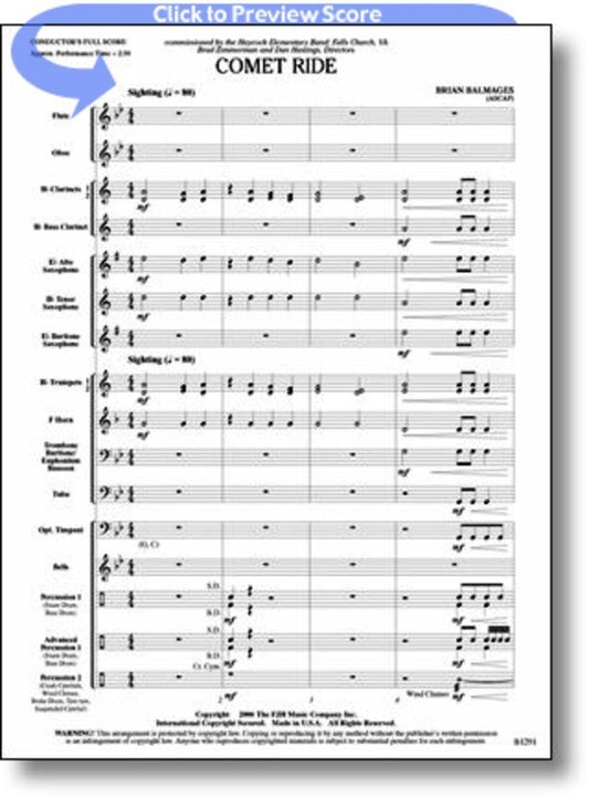 Comet Ride Concert Band 1.5 Score/Parts Book