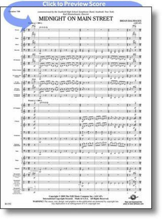 Midnight On Main Street Concert Band 5 Score/Parts Book