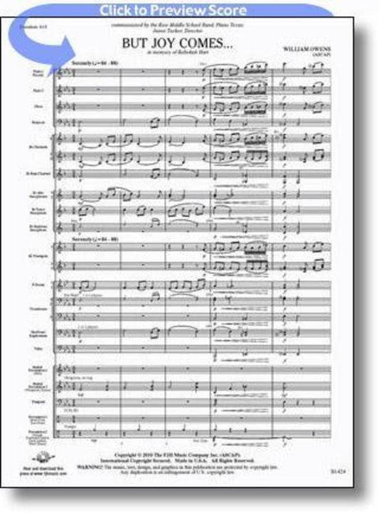 But Joy Comes Concert Band Score/Parts Book
