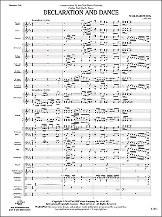 Declaration and Dance for Band by William Owens