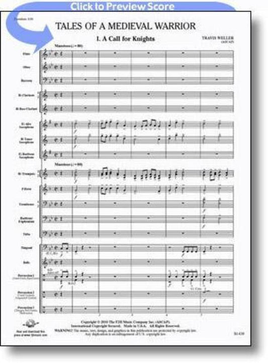 Tales Of A Medieval Warrior Concert Band 2 Score/Parts Book