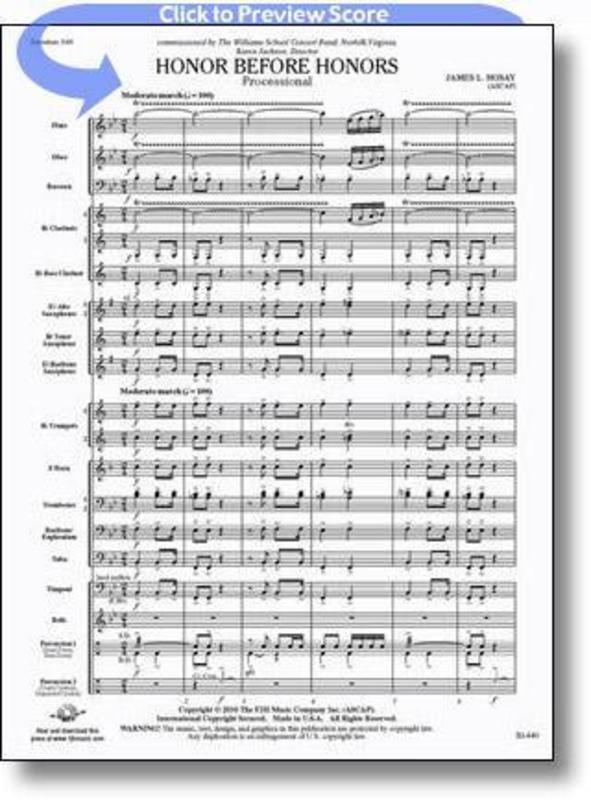 Honor Before Honors Concert Band Score/Parts Book