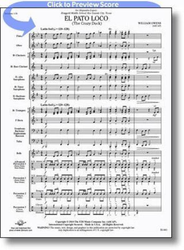 El Pato Loco Concert Band Score/Parts Book