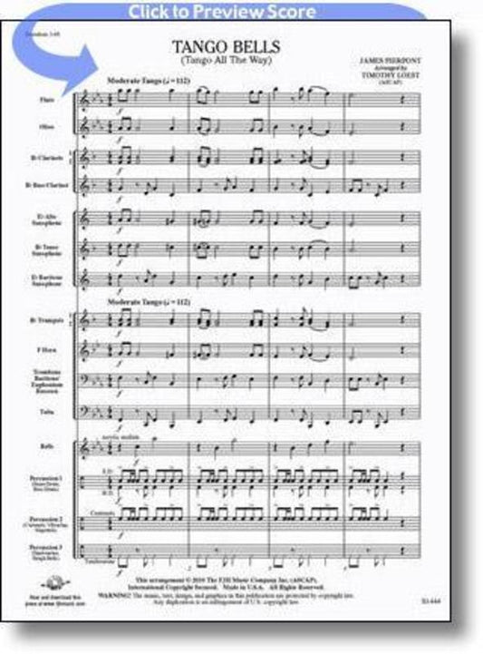 Tango Bells Concert Band Score/Parts Book