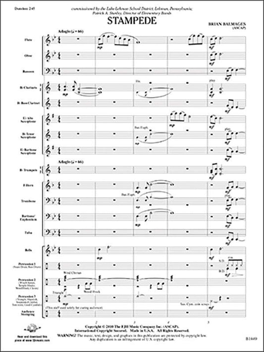 Stampede by Brian Balmages for Concert Band