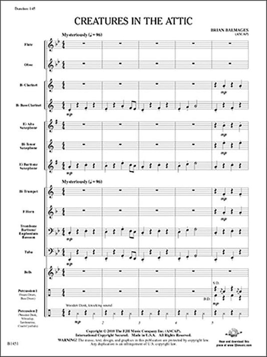 Creatures in the Attic by Brian Balmages for Young Bands