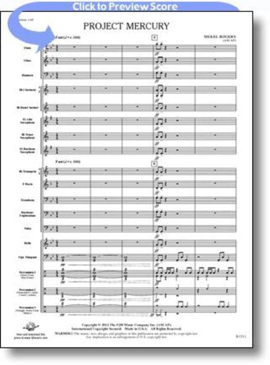 Project Mercury Concert Band 1.5 Score/Parts Book