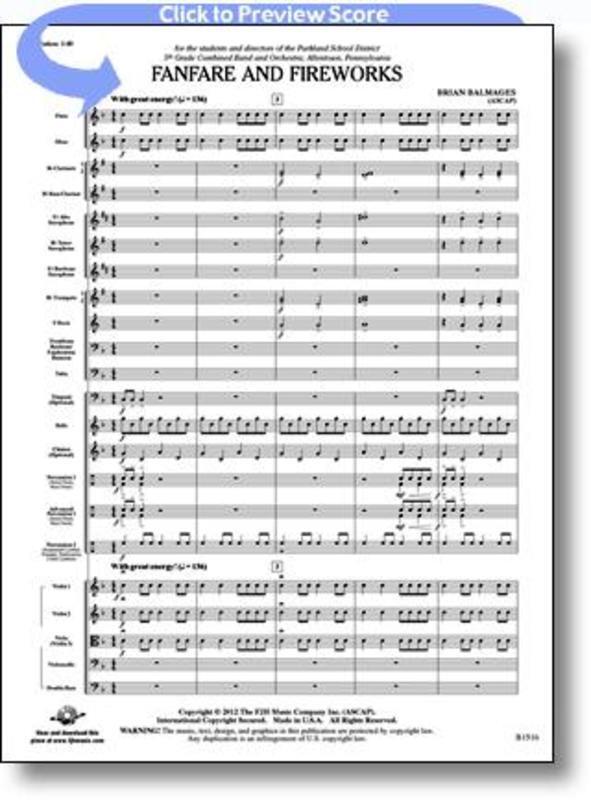Fanfare And Fireworks Concert Band 1.5 Opt Strings Score/Parts Book