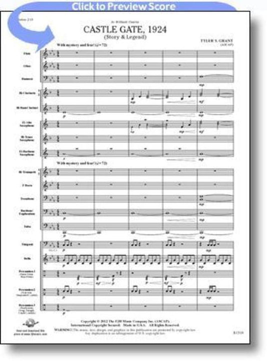 Castle Gate 1924 Story And Legend Concert Band 1.5 Score/Parts Book