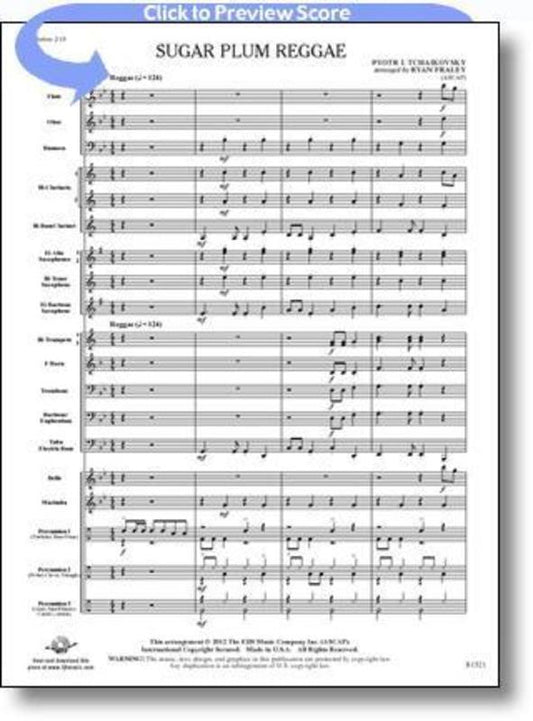 Sugar Plum Reggae Arr Fraley Concert Band 1.5 Score/Parts Book
