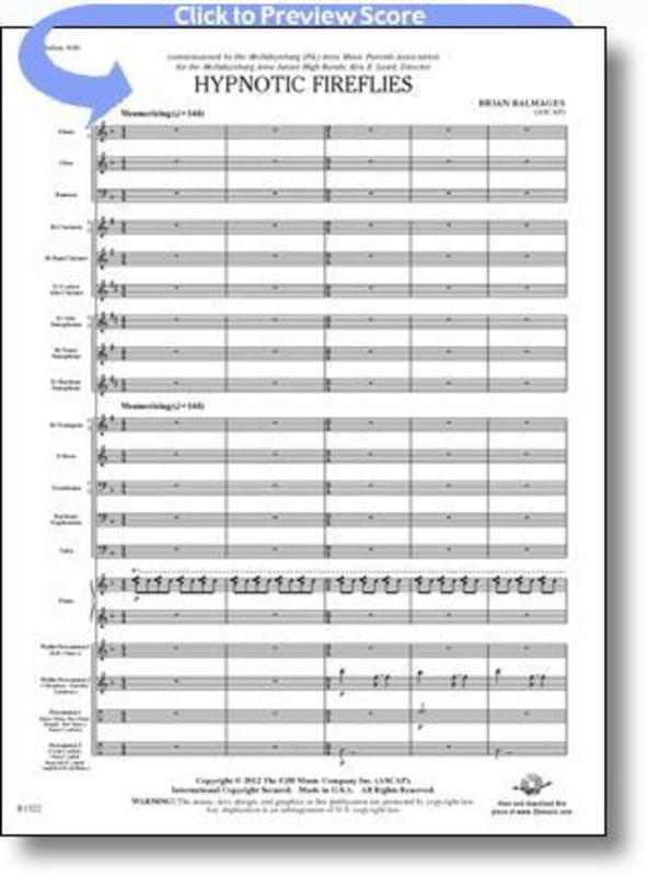 Hypianotic Fireflies Concert Band 2.5 Score/Parts Book