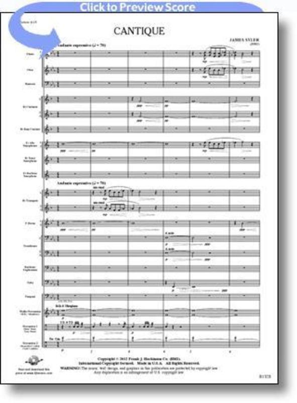 Cantique Concert Band 3 Score/Parts Book