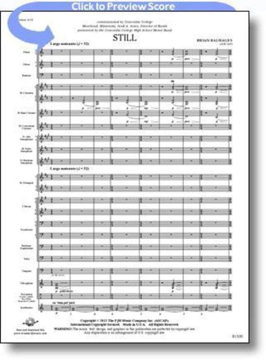 Still Concert Band 4 Score/Parts Book