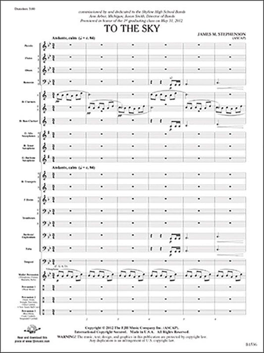 To the Sky CB4 SC/PTS by James M. Stephenson for Band - FJH Music Company