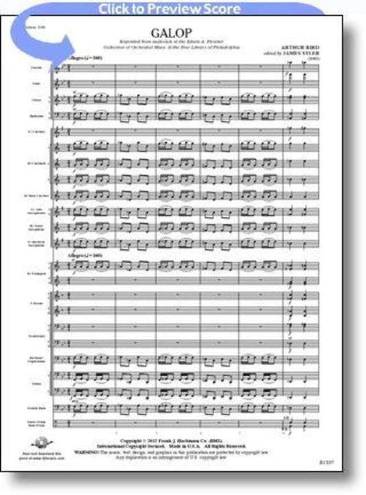 Galop Ed Syler Concert Band 4 Score/Parts Book