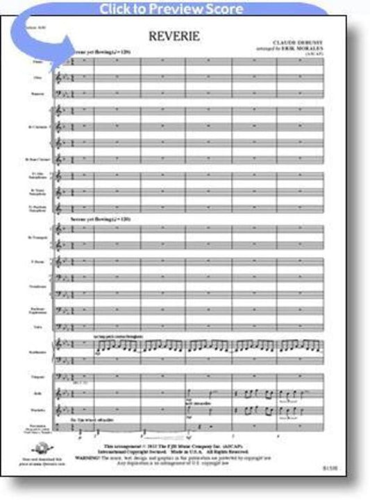 Reverie Arr Morales Concert Band 3 Score/Parts Book