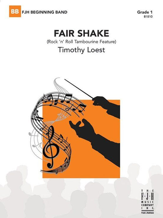 Fair Shake Rock n Roll Tambourine Feature Score and Parts by Timothy Loest