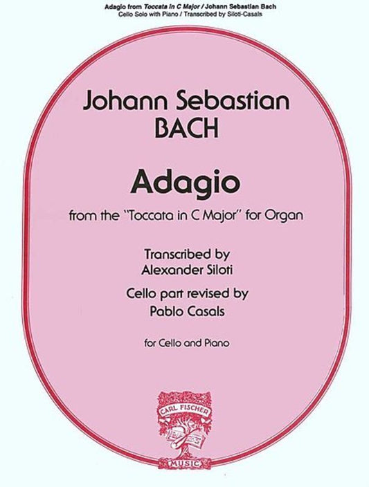 Adagio From Toccata In C Ed Siloti Casals Vc Piano Book