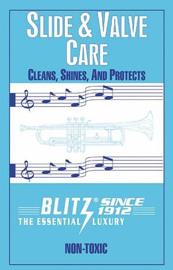 Blitz Slide & Valve Care Cloth for Brass Instruments 11" x 14" Non-Toxic Cleaning Cloth